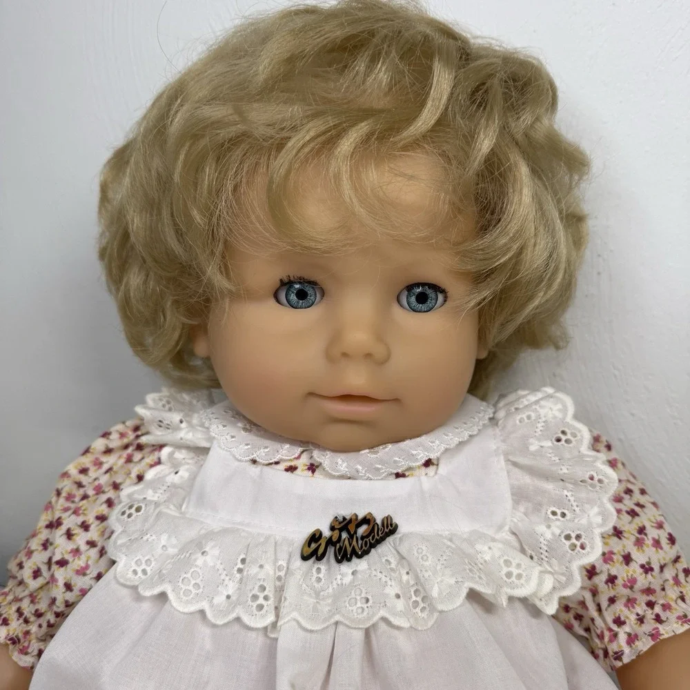 Vintage Gotz Puppe Modell Vinyl + Soft Body Doll 21 in Blonde Hair Blue Eyes
